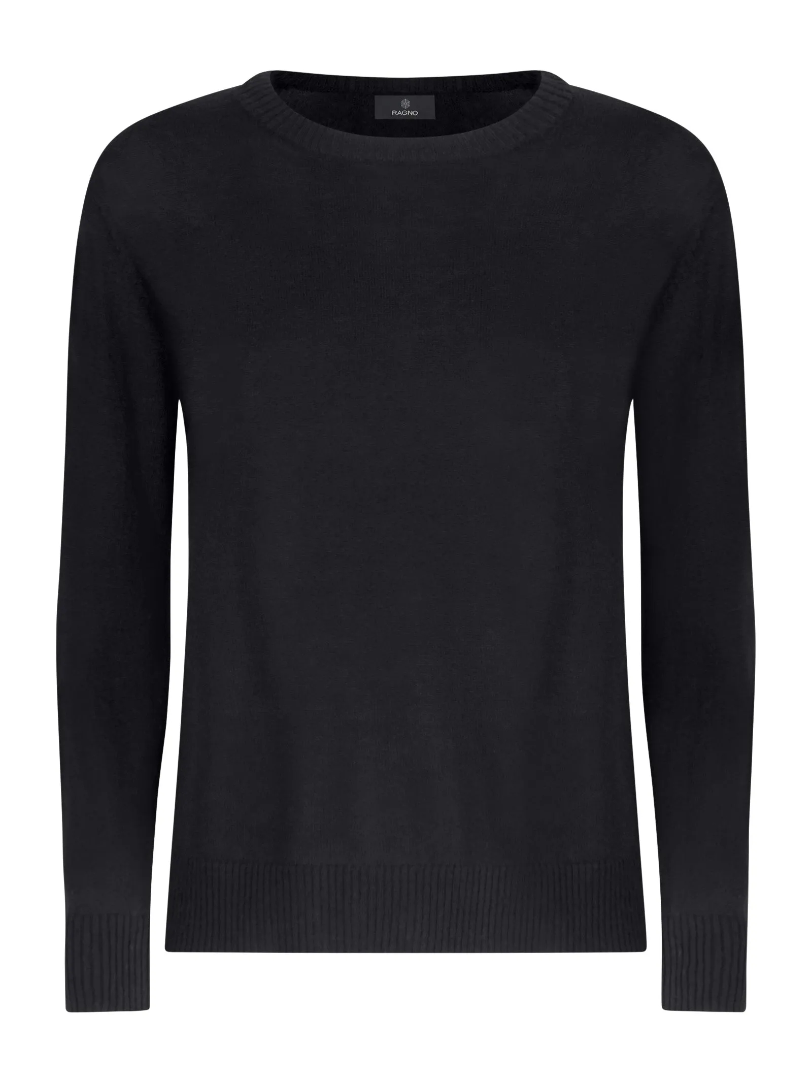 Maglia girocollo in filato Nice Wool - Nero