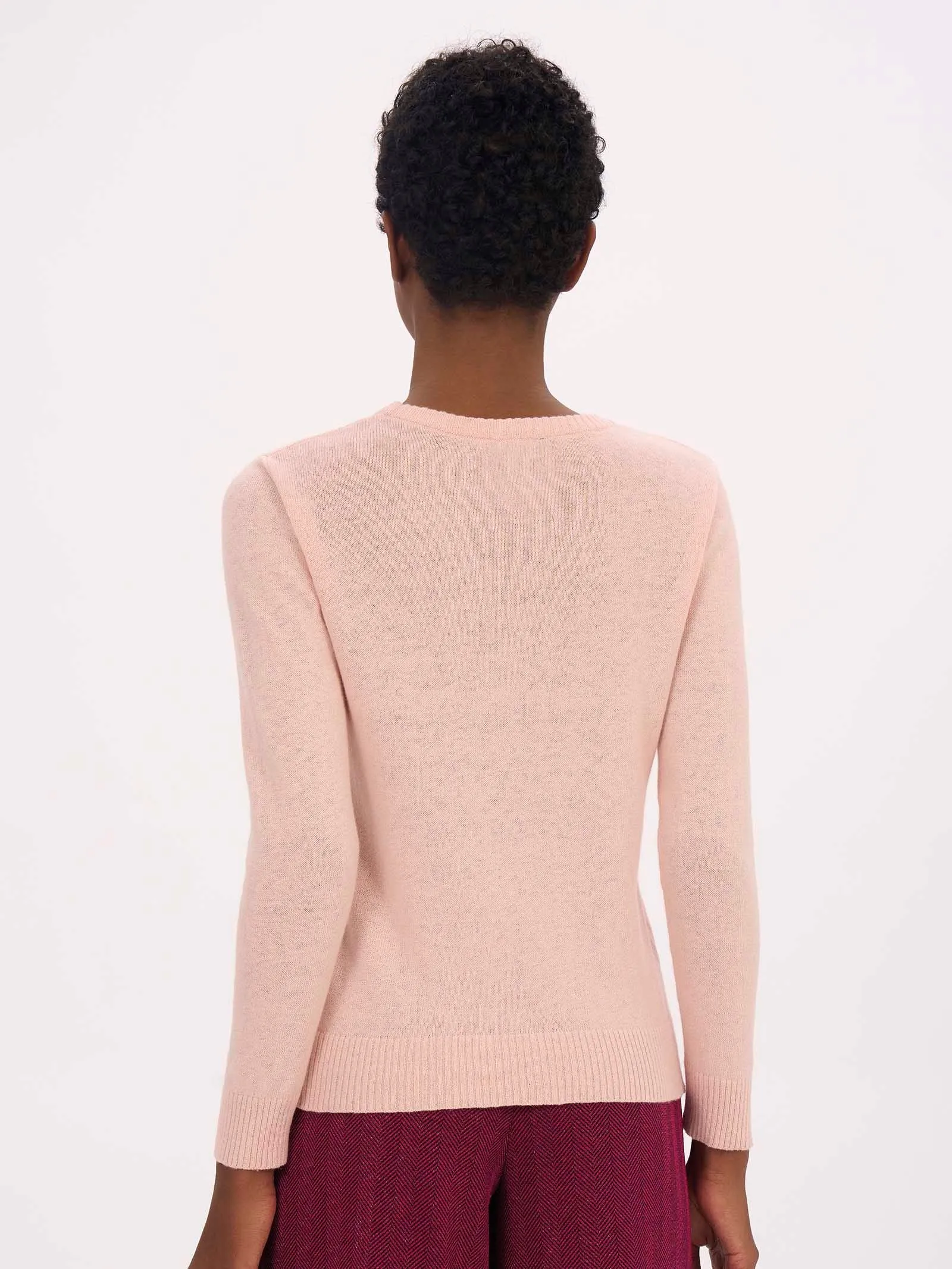 Maglia girocollo in filato Nice Wool - Nero